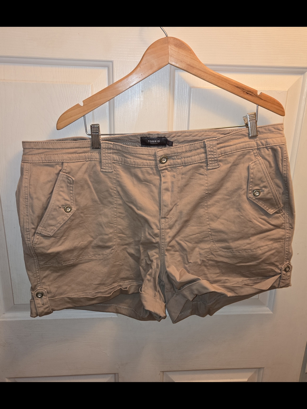 Torrid Khaki Utility Cargo Shorts